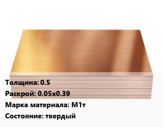 Медный лист 0.5 0.05х0.39 Марка: М1т твердый, шт, заготовка цена от 216 сом / шт, где купить, условия доставки в Оше и Ошской области